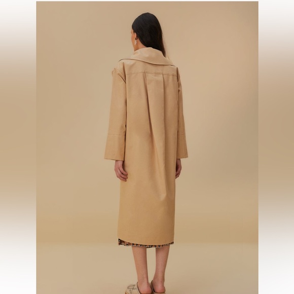 NWT! FARM Rio Pockets Over Nude Trench Coat- size XL - Picture 4 of 9